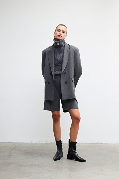 VATKALI Pulover din tricot cu fermoar pe gât