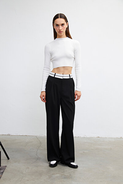 VATKALI High neck basic crop sweater