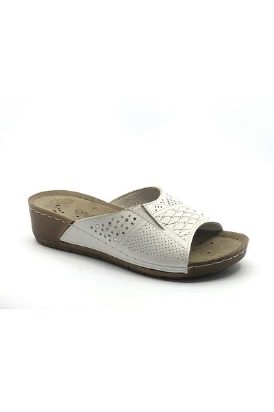 Kids Club Shoes Carlaverde 161805 . Dr.Tavsiyeli Ορθοπεδικές Γυναικείες Παντόφλες ΛΕΥΚΕΣ