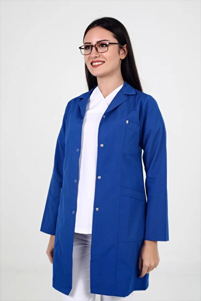 DENİZ İŞ ملابس العمل البحرية للنساء من نسيج الألبكة ساكس باللون الأزرق