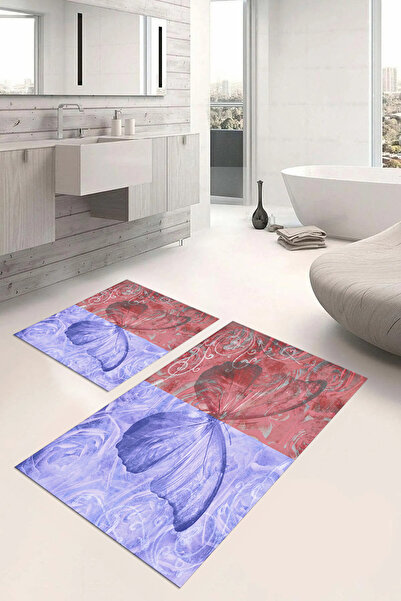 Napoli Home Set de toaletă pentru covoraș de baie, imprimat digital, lavabil,...