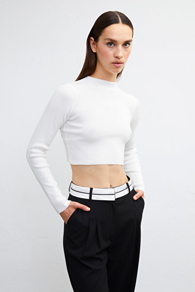 VATKALI High neck basic crop sweater