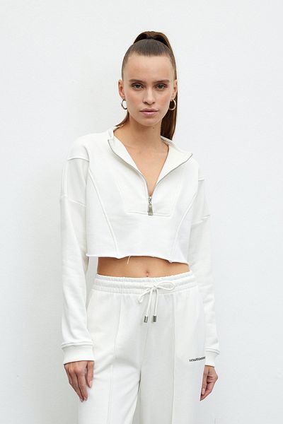 VATKALI Zipper crop sweatshirt
