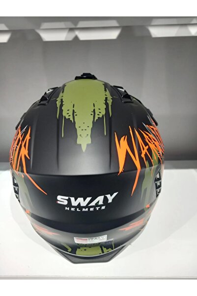 Sway KASK SWAY X1-X SEUL BLACK/GREY/TURUNCU ÇENE ÇIKAN