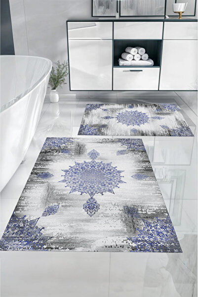 Napoli Home Цифрово отпечатан, измиваем, с векторни мотиви, комплект за баня ...