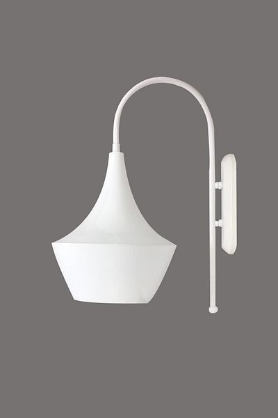 Bamyum Curved White Sconce Decorative Wall Lamp Cafe Patisserie Vintage For Living Room Oven Hotel Office Home