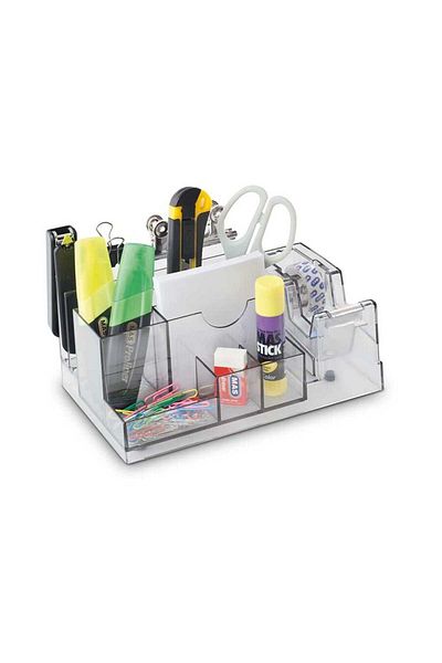 Mas Desk Organizer (with Tape Cutter)(Transparent)(815)