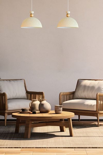 Bamyum Light Cream Yimpi Textured Patisserie - Chandelier Single, Living Room Hairdresser Cafe Decorative Lighting