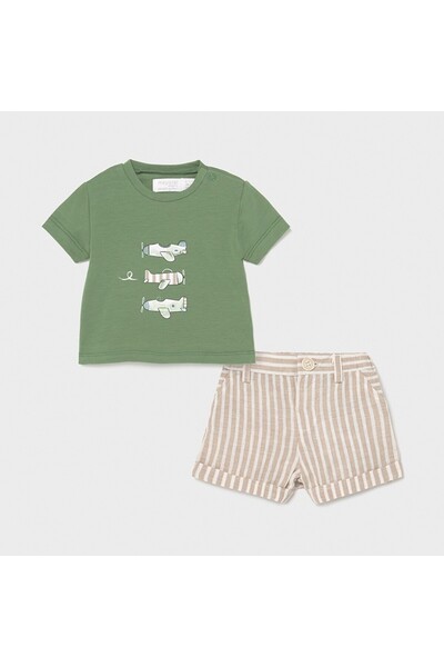MAYORAL erkek bebek şort t-shırt 2 li set