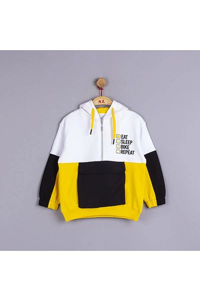 nk kids 5-9 Years Old Boy Tracksuit Set Yellow White Black
