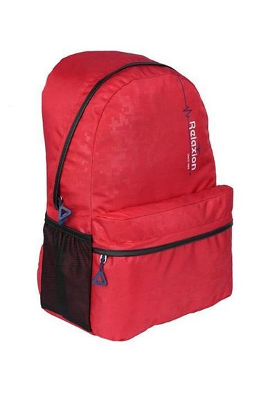 Relaxion 2 Compartment Water Repellent Fabric School Backpack RLX8630-Red