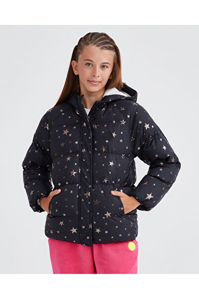 SKECHERS G Outerwear Padded Jacket Büyük Kız Çocuk Siyah Mont SK232042-001