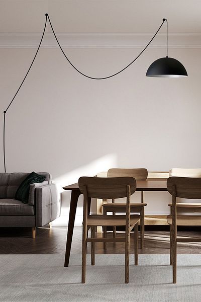 Bamyum Lipeo Plug-in Chandelier Pendant Lamp - Single, Living Room Lighting Lamp for Kitchen Office Room