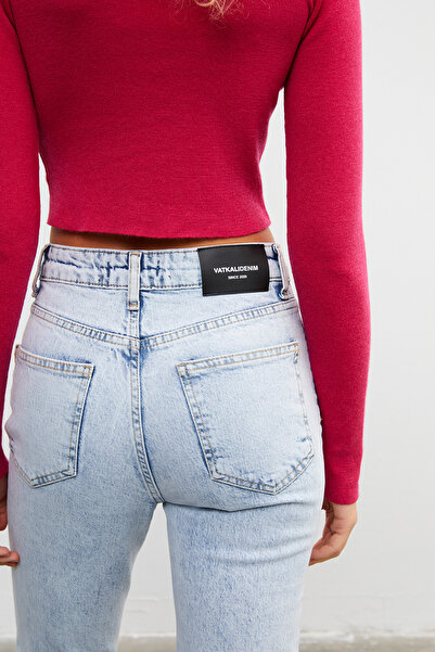 VATKALI Blugi mom cu talie mare
