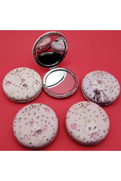 Skygo Rabbit Printed Jewelled Pocket Mirror