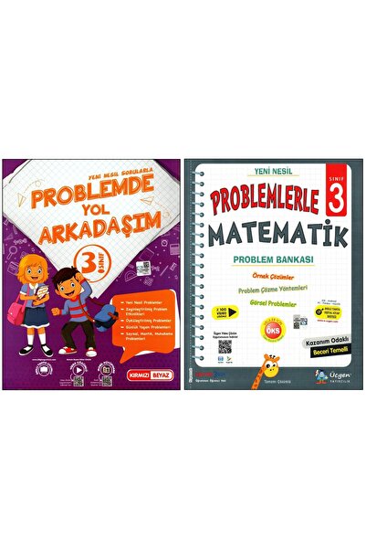 Kırmızı Beyaz Yayınları Kırmızı Beyaz+üçgen 3. Sınıf Problemde Yol Arkadaşım+problemlerle Matematik 2 Kitap