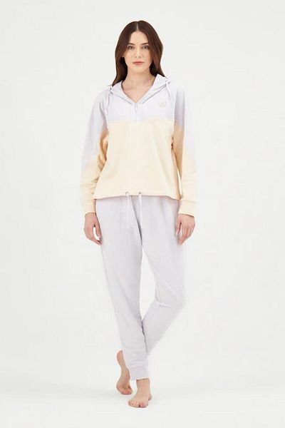 Eros 29740 Lilac Cotton Half Zipper Women's Tracksuit Set