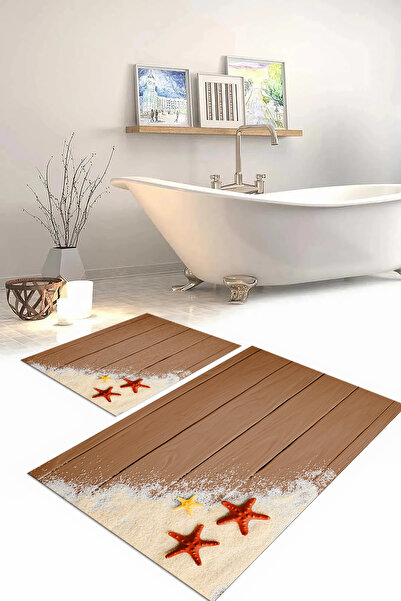 Napoli Home Set de toaletă pentru covoraș de baie cu stea de mare modernă, la...