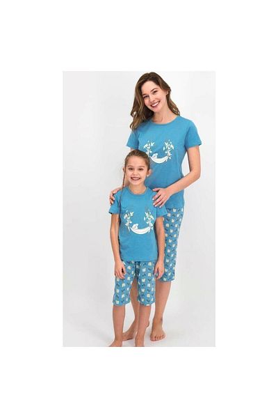 Arnetta Indigo Color Girl Waiter Capri Set
