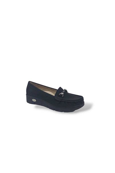 Zerhan BYK410 Black Stone Pantofi de damă cu talpă cu pană de mărime mare - 41 42