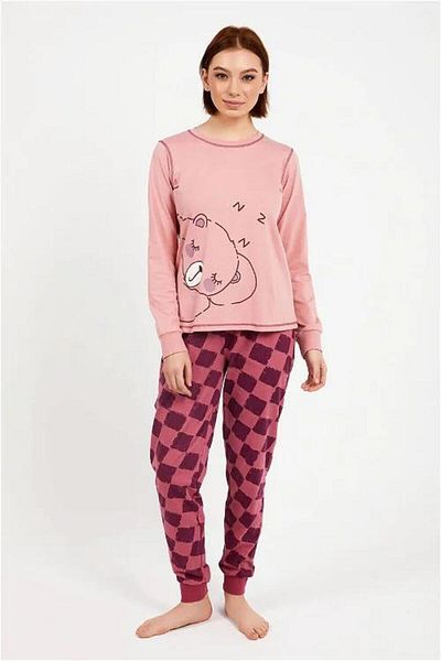 ROLY POLY 2981 Set de pijamale cu mânecă lungă pentru femei de culoare roz