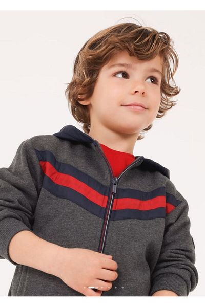 MAYORAL Boy's Zippered Hoodie Cardigan 4446