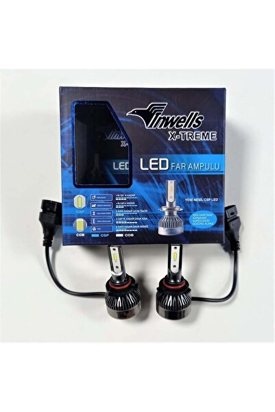 Inwells 9005 (HB3) Yeni Nesil Metal Turbo Led Xenon Ampul Seti 6000K