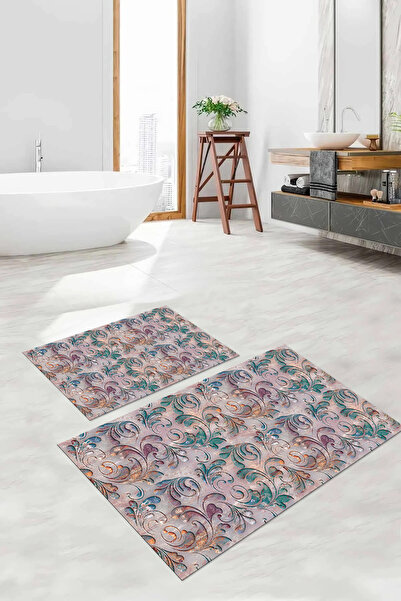 Napoli Home Set de scaune pentru toaletă cu covoraș de baie cu model acrilic,...