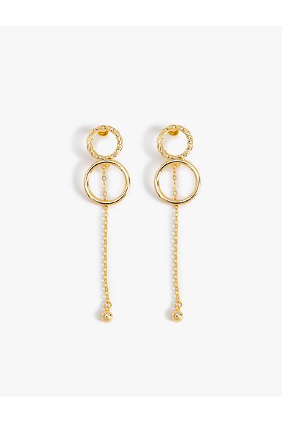 Koton Geometric Chain Detailed Dangle Earrings
