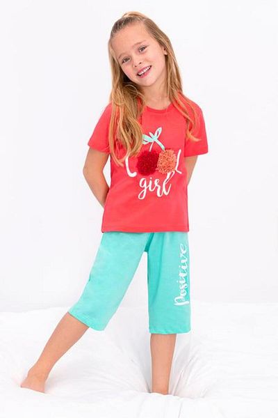 ROLY POLY 2412 Pomegranate Flower Color Girl's Capri Set