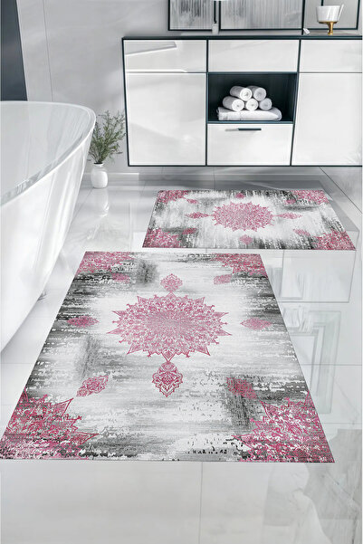 Napoli Home Σετ τουαλέτας με ψάθα μπάνιου με ψηφιακή εκτύπωση, που πλένεται, ...