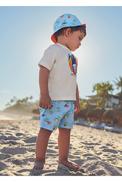 MAYORAL Baby Boy Shorts Swimsuit Hat Set of 2 1640