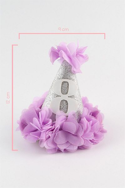 Le Mabelle Lila 8 Years Funnel Birthday Clip Buckle
