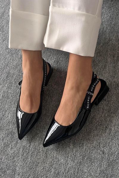 STRASWANS Raxel Women's Patent Leather Heeled Shoes Black