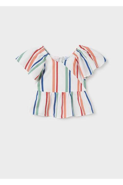 MAYORAL κοριτσίστικη καλοκαιρινή ριγέ μπλούζα 6194