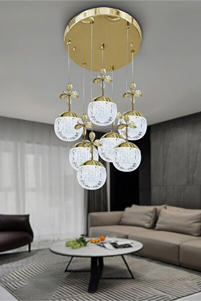 RSCOLLECTIONS Modern Sarkıt Cam 6 Top Led