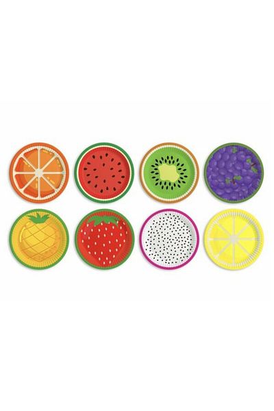 parti sürprizi Fruits Theme Cardboard Plate 8 Pieces