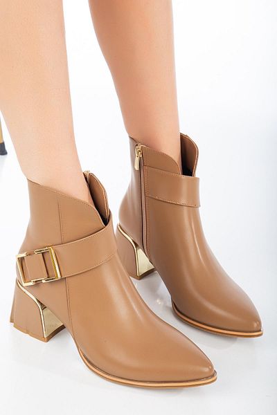 SUİNS SHOES Γυναικείες μπότες Suins Lesia Special Design με γαλβανισμένο τακούνι με φερμουάρ