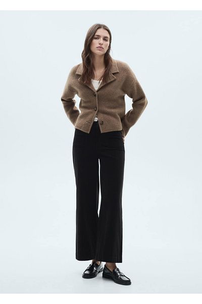 MANGO Woman Catherin Culotte Corduroy Trousers