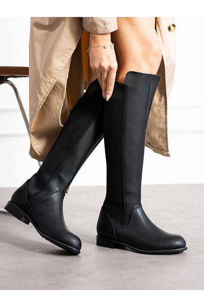Alemdar Shoes SANTİ Черни гъвкави дамски ботуши