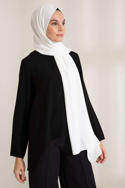 PURESCARFS Medine Ipeği Şal - Ekru