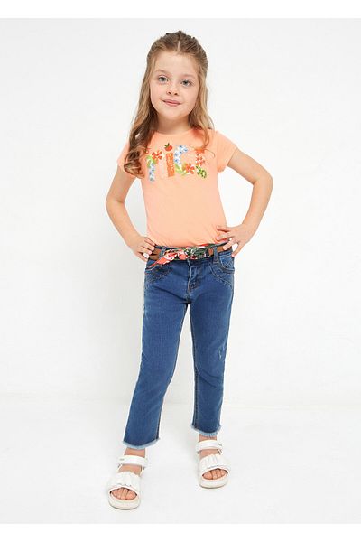 MAYORAL Denim Belted Girl's Trousers 3509