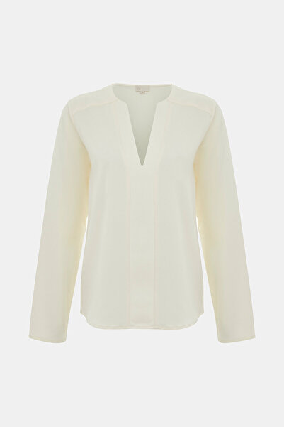 W Collection EKRU UZUN KOLLU BLUZ