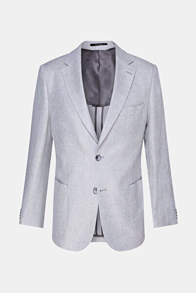 W Collection GRİ DÜĞMELİ KETEN CEKET