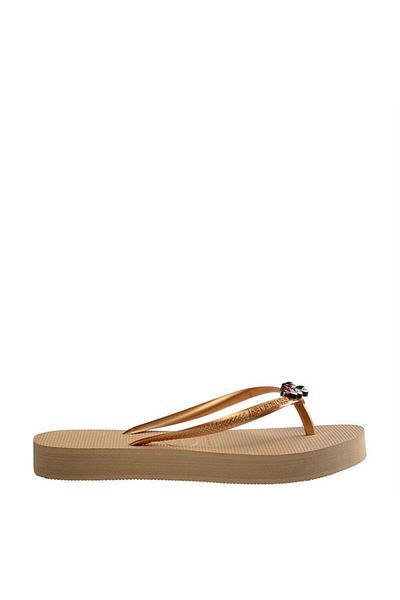 Havaianas Papuci de damă de lux Golden Slim Flatform