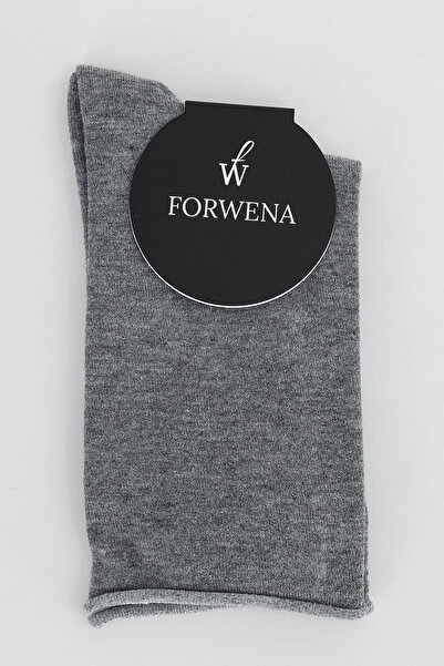 Forwena Dark Gray Bamboo Elastic Seamless Women's Socks