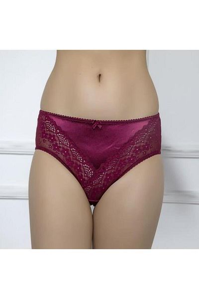 MOONLİGHT Moonlight 3114 Chiloți slip cu dantelă cu talie înaltă, albastru bleumarin