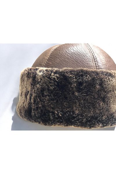 Sir Cliffson Unisex Real Leather Fur Lined Hat Beanie