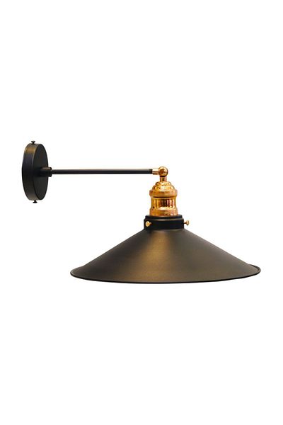 Bamyum Large Black Articulated Decorative Wall Sconce Metal Movable Lamp Rustic Modern Office Hotel School