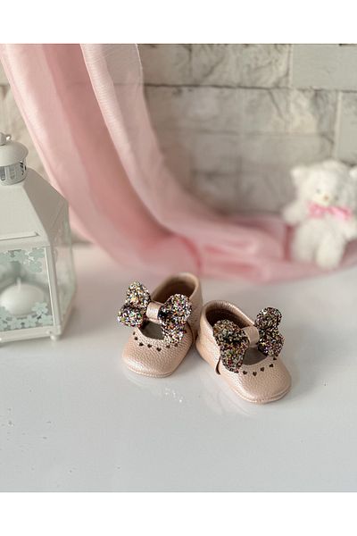Li Puna Salmon Shine Genuine Leather Baby Loafer Shoes